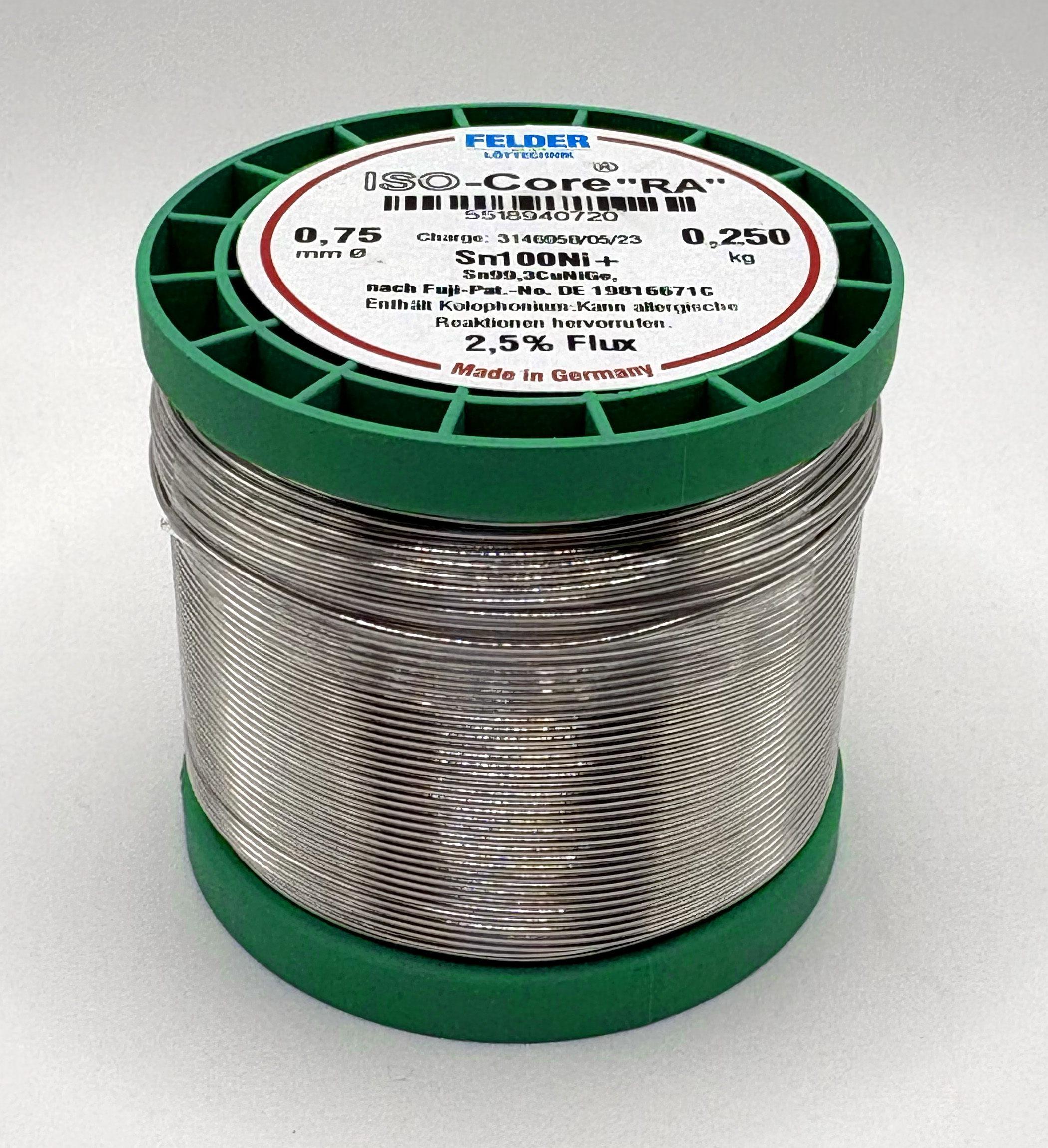 Припой Sn99,3Cu0,7NiGe RA:2,5% 0,75мм 250гр