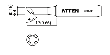 Жало паяльное T900-4C ATTEN Жало паяльное T900-4C ATTEN