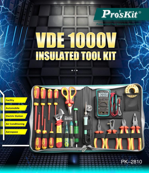 Набор инструмента  PK-2810B (1000В), Pro'skit