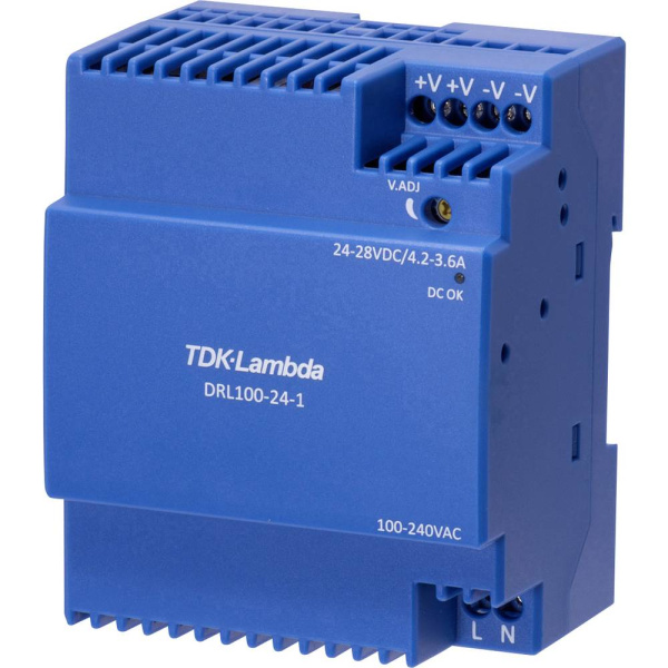 DRL100-24-1 AC/DC Блок питания на DIN-рейку, 24В/100.8 Вт, TDK-Lambda