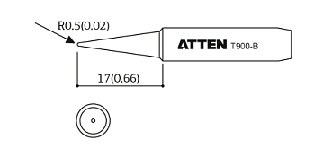 Жало паяльное T900-B ATTEN Жало паяльное T900-B ATTEN