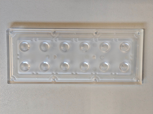 173071 PLR125002KR-PMMA, Светодиодная оптика мультилинза 2X6 с IP защитой, симметричная, КСС, 90 градусов без уплотнителя, Катод Рус