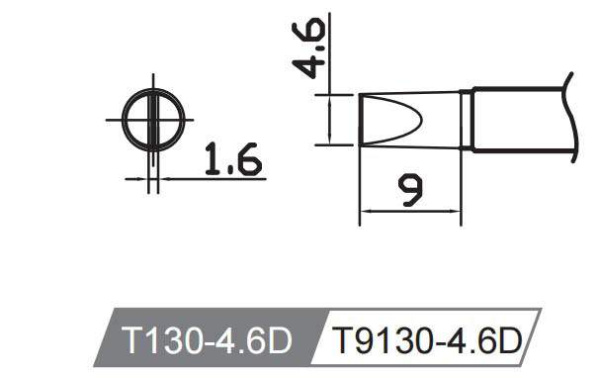 Картридж-наконечник T130-4.6D для GT-Y130 ATTEN Картридж-наконечник T130-4.6D для GT-Y130 ATTEN