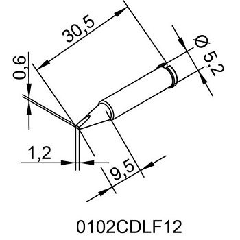 Жало паяльное d0102CDLF12 DJE Жало паяльное d0102CDLF12 DJE