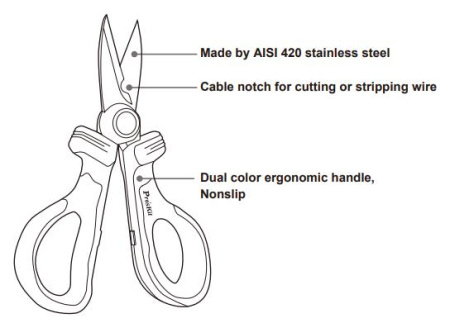 Ножницы диэлектрические SR-V336