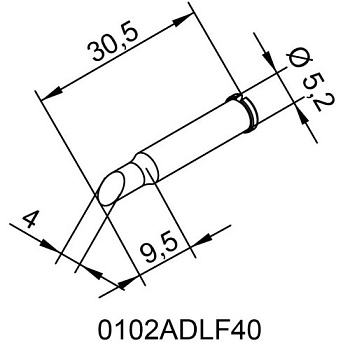 Жало паяльное 0102ADLF40 DJE Жало паяльное 0102ADLF40 DJE