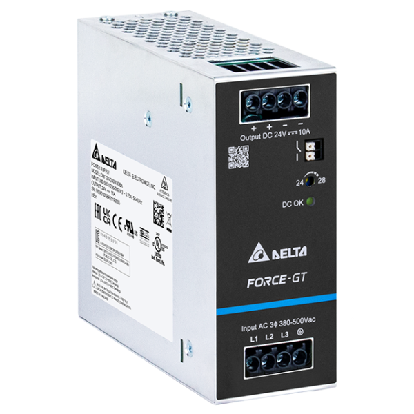 DRF-24V240W3GBA AC/DC Блок питания на DIN-рейку, 24В/240Вт, DELTA