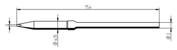 Жало паяльное 212CDLF для Micro Tool Ersa Жало паяльное 212CDLF для Micro Tool Ersa