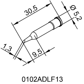 Жало паяльное 102ADLF13 для i-Tool Ersa Жало паяльное 102ADLF13 для i-Tool Ersa