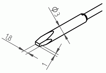 Насадки 462CDLF018 для Chip Tool VARIO, пара, Ersa Насадки 462CDLF018 для Chip Tool VARIO, пара, Ersa