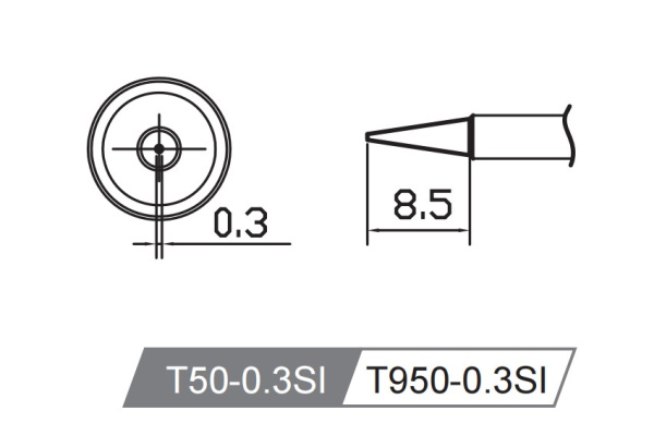 Картридж-наконечник T950-0.3SI для Y950 ATTEN Картридж-наконечник T950-0.3SI для Y950 ATTEN