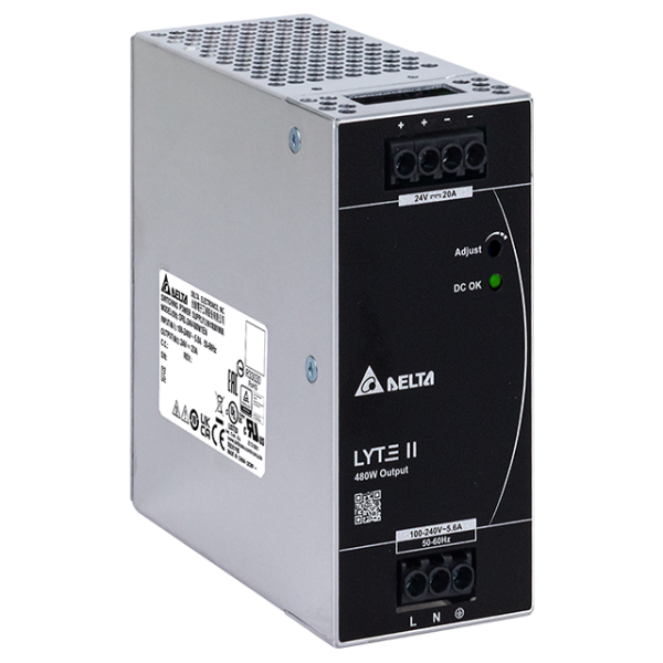DRL-24V480W1EN AC/DC Блок питания на DIN-рейку, 24В/480Вт, DELTA