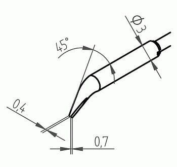 Насадки 462MDLF007 для Chip Tool VARIO, пара, Ersa Насадки 462MDLF007 для Chip Tool VARIO, пара, Ersa