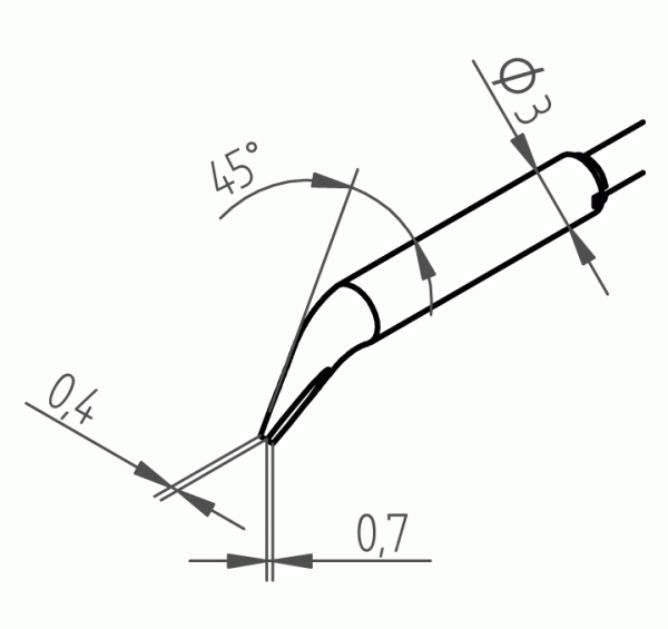 Насадки 462MDLF007 для Chip Tool VARIO, пара, Ersa Насадки 462MDLF007 для Chip Tool VARIO, пара, Ersa