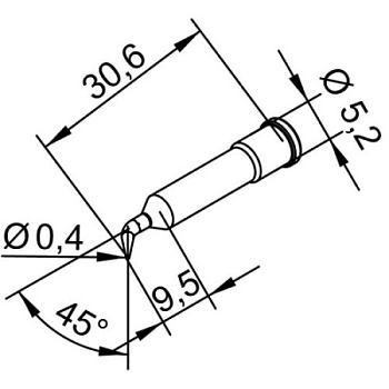 Жало паяльное d0102SDLF04 DJE Жало паяльное d0102SDLF04 DJE