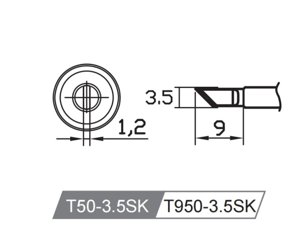 Картридж-наконечник T950-3.5SK для Y950 ATTEN Картридж-наконечник T950-3.5SK для Y950 ATTEN