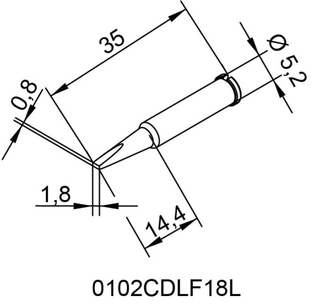Жало паяльное d0102CDLF18L DJE