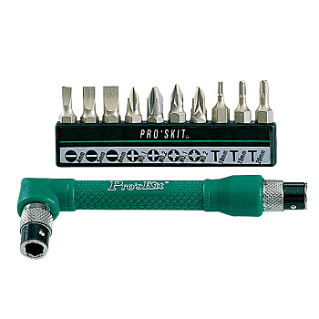 Отвертка двухсторонняя 1K-212 с набором насадок 10шт Отвертка двухсторонняя 1K-212 с набором насадок 10шт