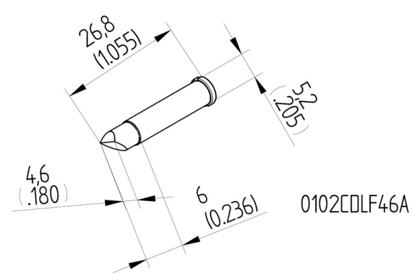 Жало паяльное 0102CDLF46A для  i-Tool Ersa Жало паяльное 0102CDLF46A для  i-Tool Ersa