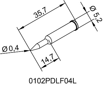 Жало паяльное d0102PDLF04L DJE Жало паяльное d0102PDLF04L DJE