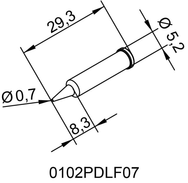 Жало паяльное 102PDLF07 для i-Tool Ersa Жало паяльное 102PDLF07 для i-Tool Ersa