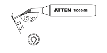 Жало паяльное T900-0.5IS ATTEN Жало паяльное T900-0.5IS ATTEN