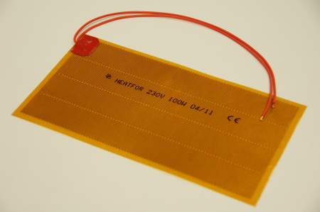 Нагреватель KKA 12V 12W 100x10mm L200 клейкий слой, полиимидный