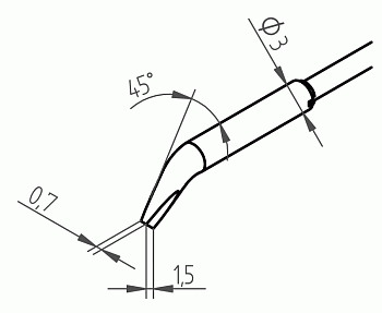 Насадки 462MDLF015 для Chip Tool VARIO, пара, Ersa Насадки 462MDLF015 для Chip Tool VARIO, пара, Ersa