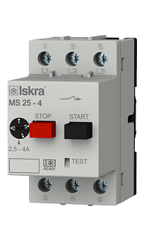 Автоматический выключатель защиты двигателя MS25-4 Iskra