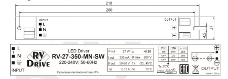 Блок питания RV-27-350-MN-SW RV-Drive
