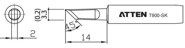 Жало паяльное T900-SK ATTEN Жало паяльное T900-SK ATTEN