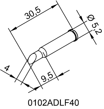Жало паяльное 102ADLF40 для i-Tool Жало паяльное 102ADLF40 для i-Tool