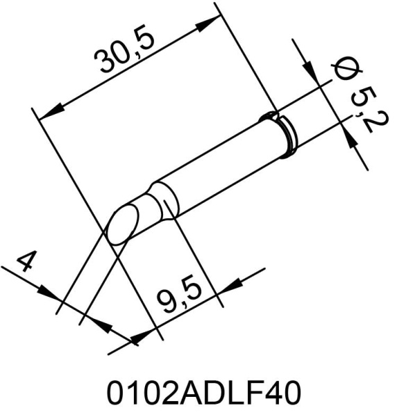 Жало паяльное 102ADLF40 для i-Tool Жало паяльное 102ADLF40 для i-Tool