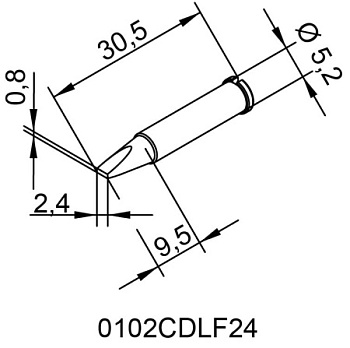 Жало паяльное d0102CDLF24 DJE Жало паяльное d0102CDLF24 DJE