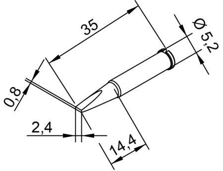 Жало паяльное 102CDLF24L для i-Tool Ersa