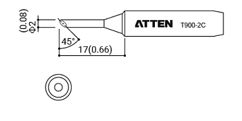 Жало паяльное T900-2C ATTEN Жало паяльное T900-2C ATTEN