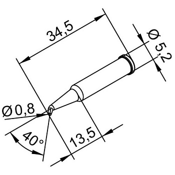Жало паяльное d0102SDLF08L DJE Жало паяльное d0102SDLF08L DJE
