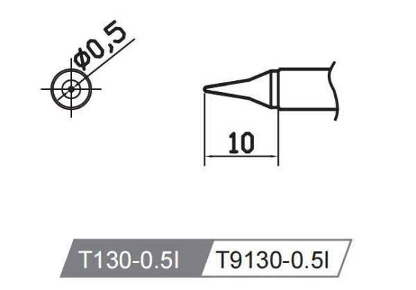 Картридж-наконечник T130-0.5I для GT-Y130 ATTEN Картридж-наконечник T130-0.5I для GT-Y130 ATTEN