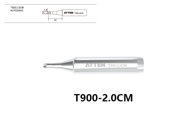Жало паяльное T900-2.0CM ATTEN Жало паяльное T900-2.0CM ATTEN