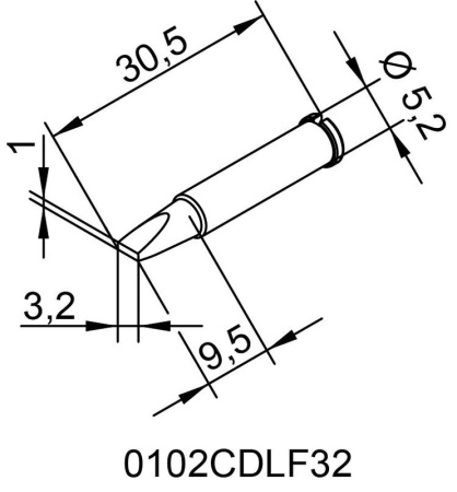 Жало паяльное 0102CDLF32 DJE