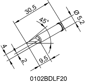 Жало паяльное d0102BDLF20 DJE Жало паяльное d0102BDLF20 DJE