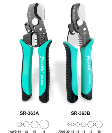 Клещи для резки и зачистки кабеля SR-363B