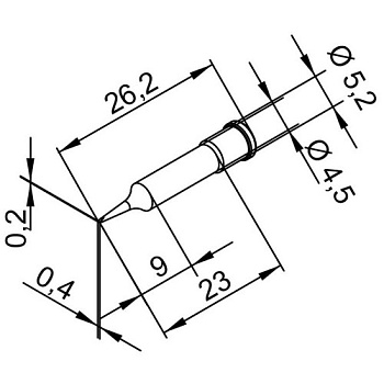 Жало паяльное d0102CDLF04 DJE Жало паяльное d0102CDLF04 DJE