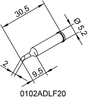 Жало паяльное 102ADLF20 для i-Tool Жало паяльное 102ADLF20 для i-Tool