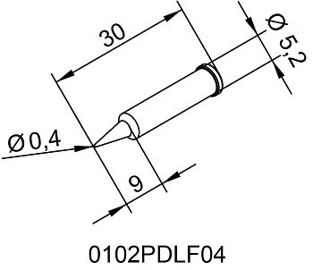Жало паяльное d0102PDLF04 DJE Жало паяльное d0102PDLF04 DJE