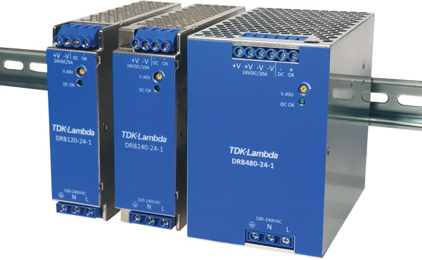 DRB480-24-1 AC/DC Блок питания на DIN-рейку, 24В/480 Вт, TDK-Lambda