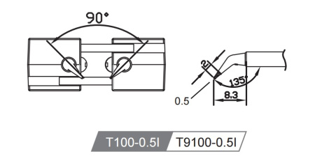 Картридж-наконечник T100-0.5I для GT-N100 ATTEN