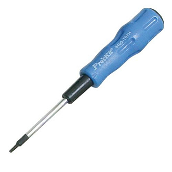 Отвертка Torx 89400-T07H, звезда с отверстием Т07Hх50мм, длина 135мм, Pro'sKit Отвертка Torx 89400-T07H, звезда с отверстием Т07Hх50мм, длина 135мм, Pro'sKit