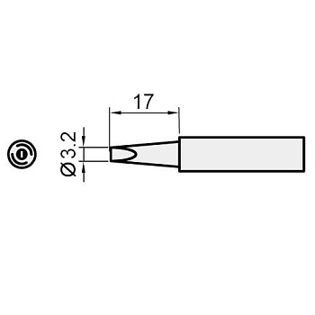 Жало паяльное 5SI-216N-3.2D Pro'skit Жало паяльное 5SI-216N-3.2D Pro'skit