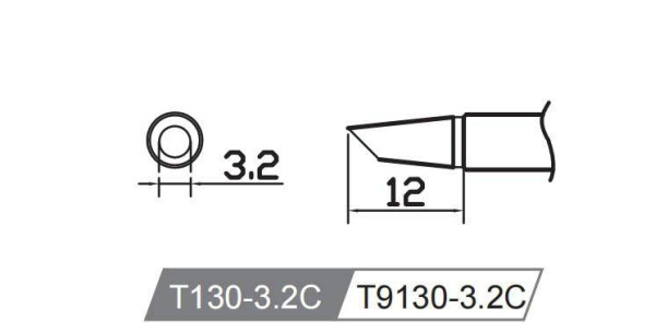 Картридж-наконечник T9130-3.2C для Y9130 ATTEN Картридж-наконечник T9130-3.2C для Y9130 ATTEN